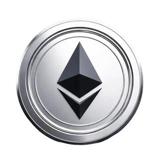 Grafisk element med Ethereum (ETH)-mønten, der svæver